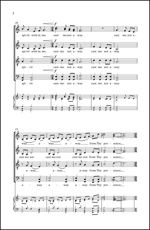 Four Sacred Motets: 1. A Clean Heart for SATB chorus, a cappella