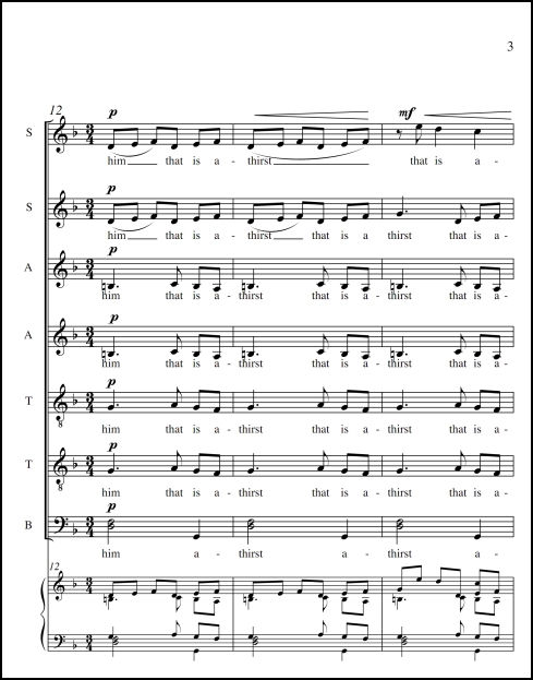Four Sacred Motets: 4. The Spirit and the Bride for SATB (divisi) chorus, a cappella