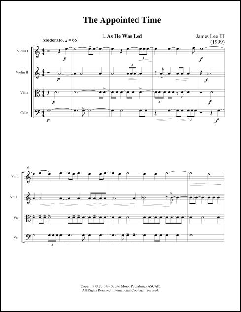 Appointed Time, The for string quartet - Click Image to Close