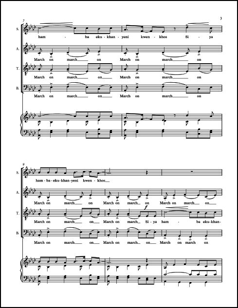 Siyahamba (arr.) for SATB Chorus, a cappella