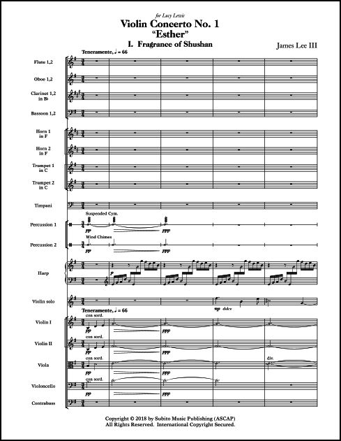 Violin Concerto No. 1 "Esther" for Violin & Orchestra