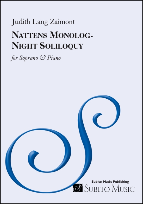 Nattens monolog - Night Soliloquy scena for soprano & piano