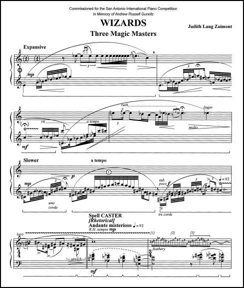 Wizards - Three Magic Masters for piano