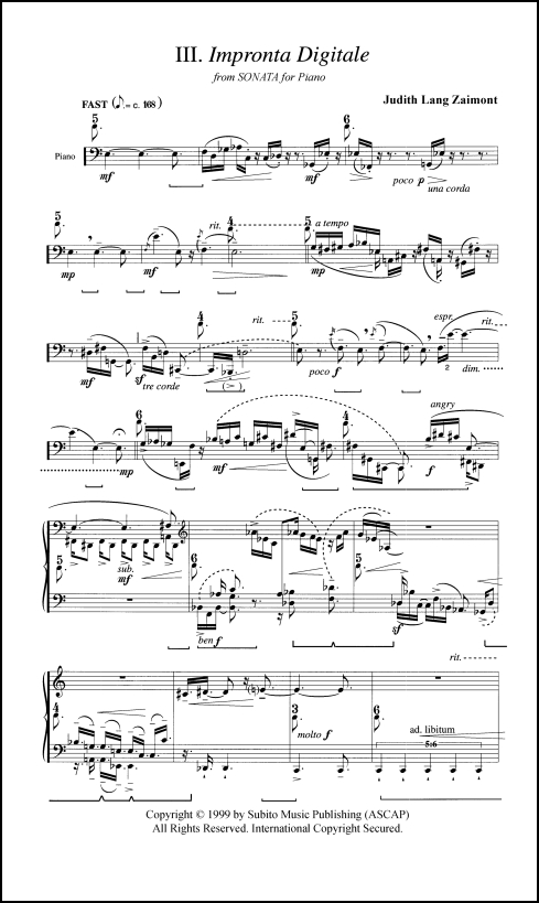 Impronta Digitale from SONATA for piano