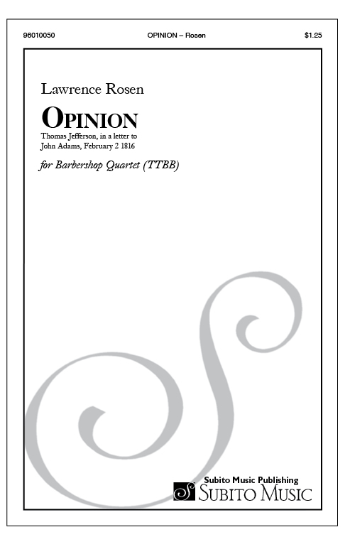 Opinion for TTBB Chorus (Barbership Quartet)