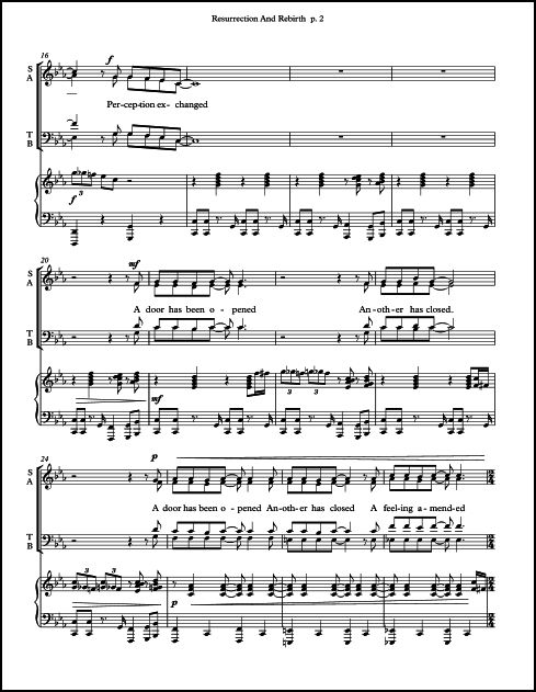 Resurrection and Rebirth for SATB Chorus & Piano