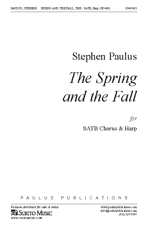 Spring and the Fall, The for SATB Chorus & Harp