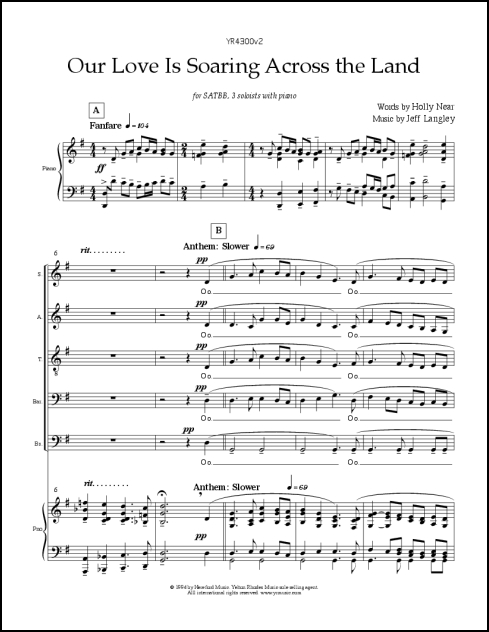 Our Love is Soaring Across the Land for SATB, soloist & piano