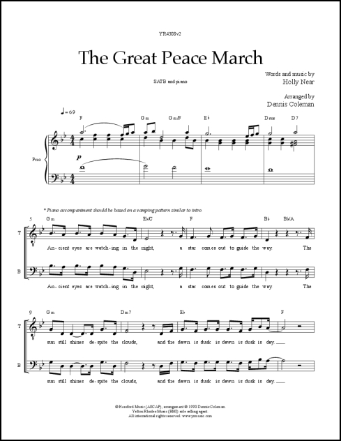 Great Peace March, The for SATB & piano