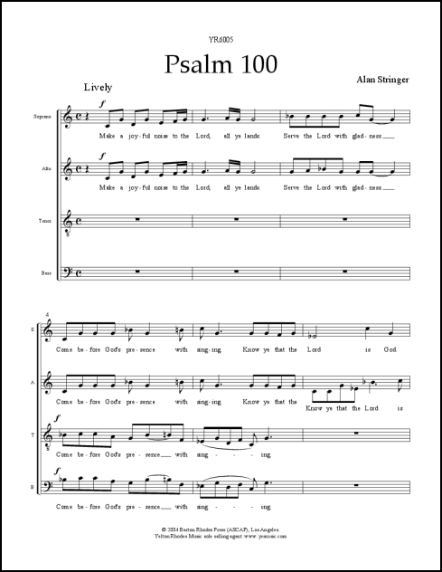 Psalm 100 for SATB