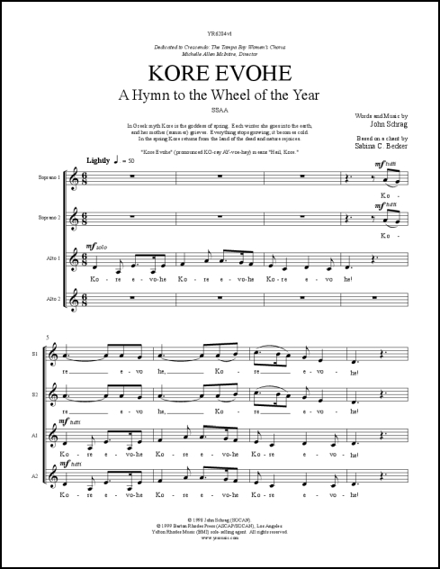 Kore Evohe for SSAA, a cappella