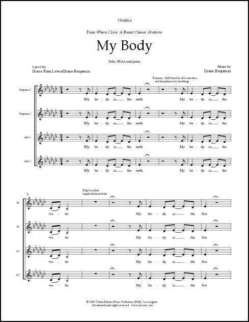 My Body for SSAA and piano