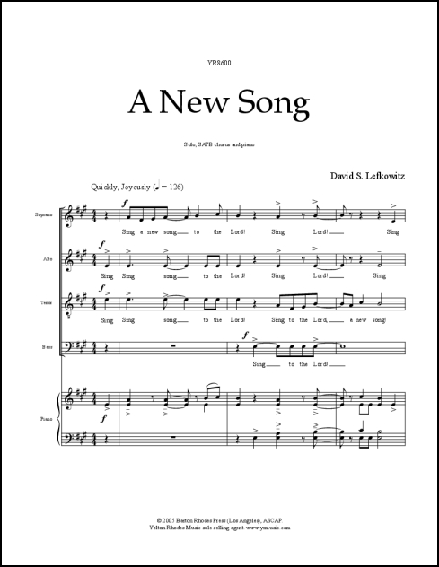 New Song, A for SATB a cappella