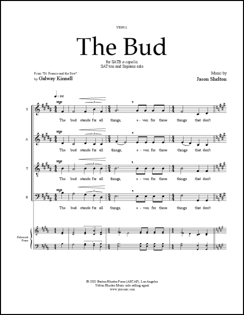 Bud, The for SATB a cappella, SAT trio & soprano solo