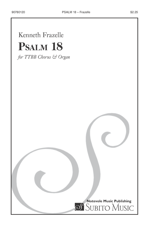 Psalm 18 for TTBB Chorus & Organ