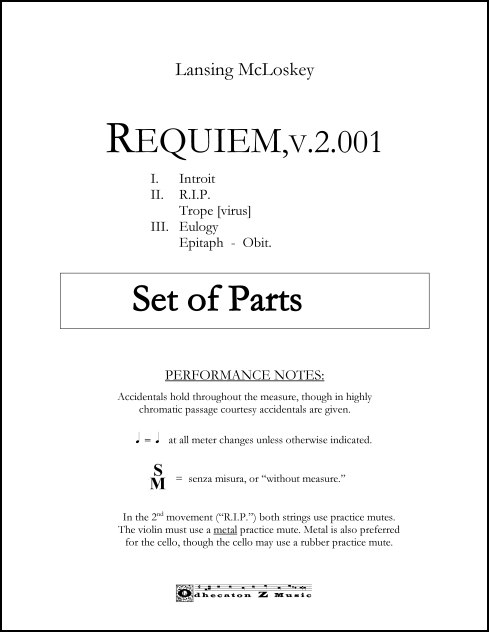 Requiem, v.2.001 for Chamber Ensemble