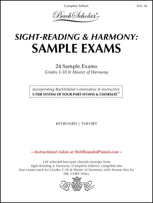 Sight-Reading & Harmony: Sample Exams (Bachscholar Edition Vol. 36) for Keyboard / Theory