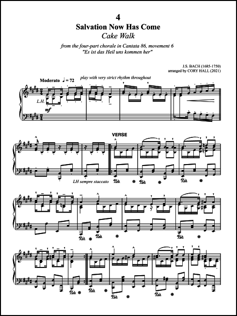 Bach Meets Ragtime: 10 Four-Part Chorales Arranged - Volume 2 (BachScholar Edition Vol. 86) for Piano