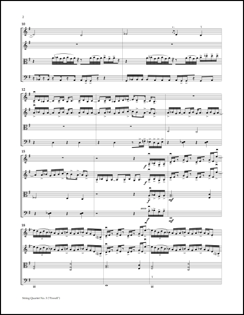 String Quartet No. 3: Powell (score)