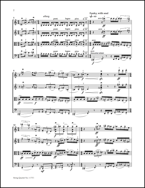 String Quartet No. 1: X (score) - Click Image to Close