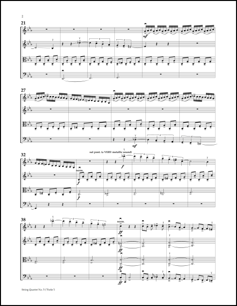 String Quartet No. 5: Parks (score)