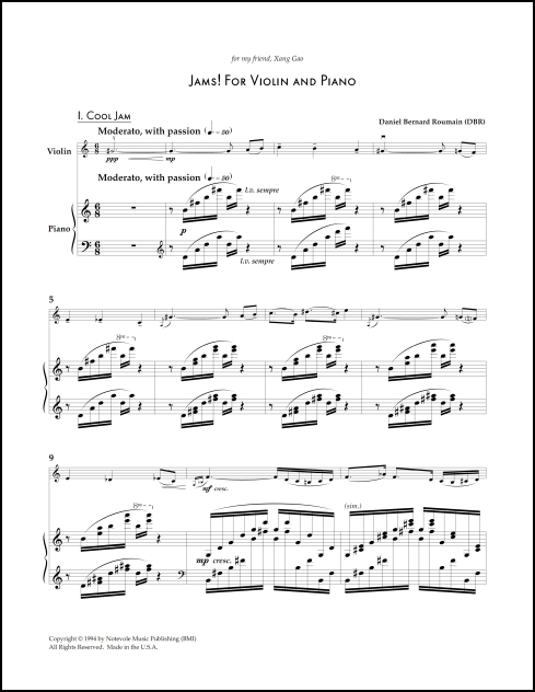 Jams! for violin & piano
