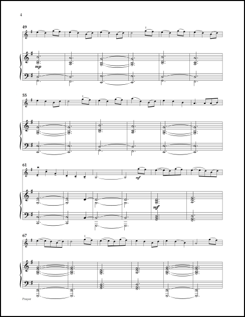 Prayer (from Voodoo Violin Concerto ) for violin & piano
