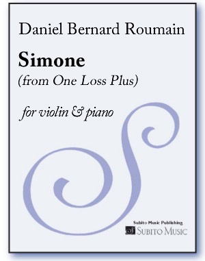 Simone (from One Loss Plus ) for violin & piano