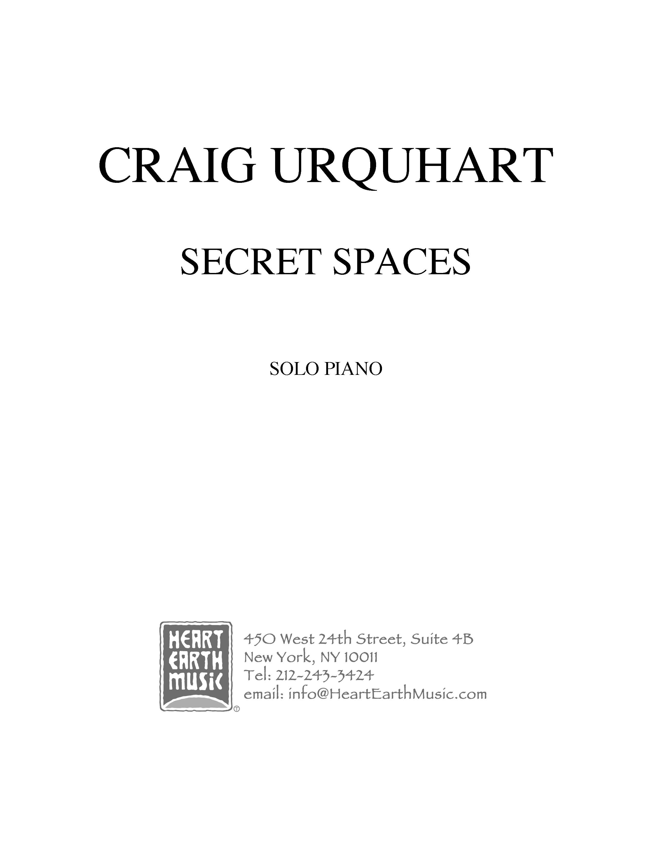 Secret Spaces for solo piano