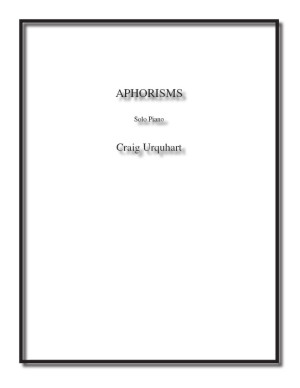 Aphorisms for solo piano