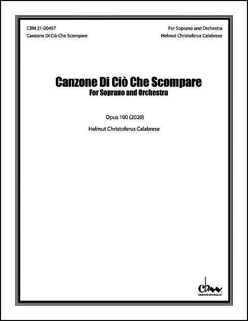 Canzone di Ciò che Scompare for Soprano & Piano (reduction) - Click Image to Close