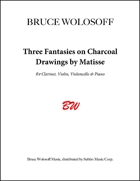Three Fantasies on Charcoal Drawings by Matisse for Clarinet, Violin, Violoncello & Piano