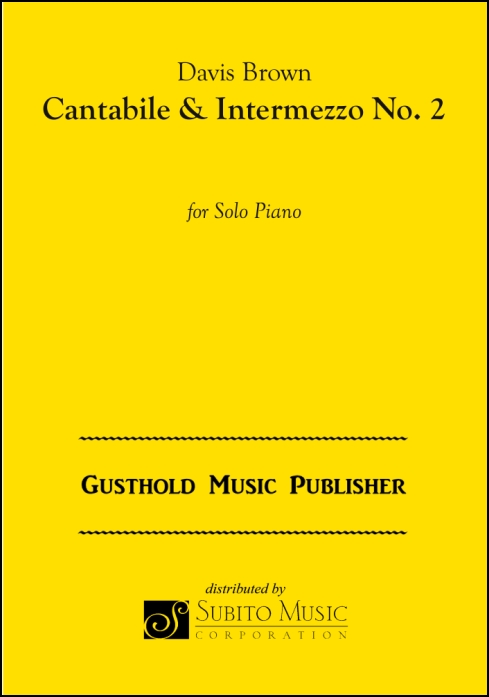Cantabile & Intermezzo No. 2 for Solo Piano
