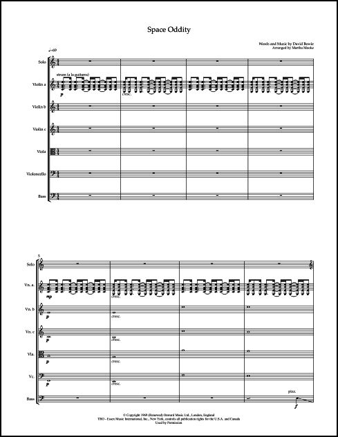 Space Oddity (David Bowie) for String Ensemble - Click Image to Close