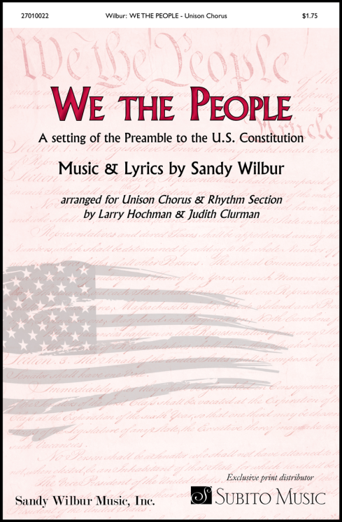 We the People for Unison Chorus & Piano (with opt. Synthesizer, Guitar, Bass, Drums