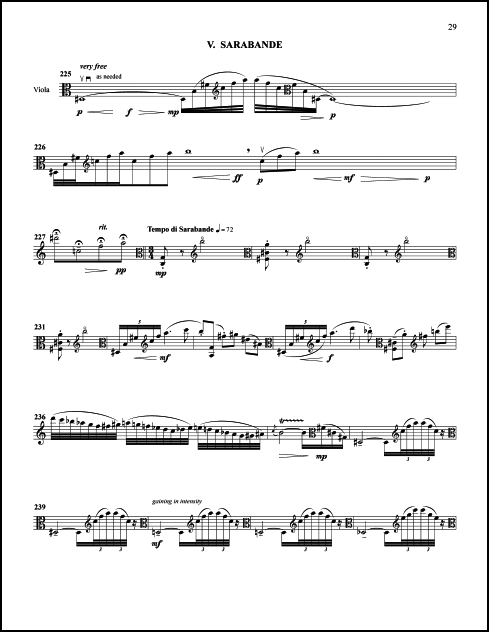 Dancing in Her Sleep for Solo Viola, 2 Violins, Violoncello & Piano - Click Image to Close