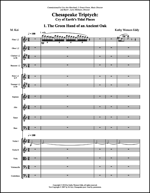 Chesapeake Triptych: Cry of Earth's Tidal Places for SATB Chorus & Orchestra