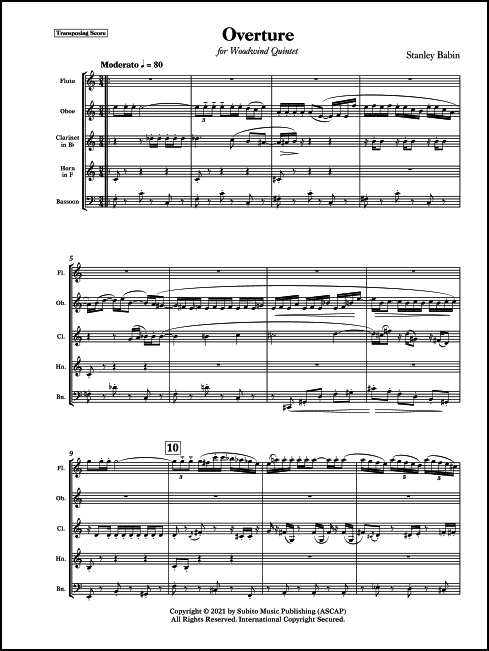 Overture for Woodwind Quintet - Click Image to Close