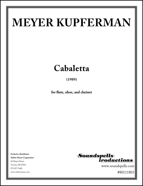 Cabaletta for Flute, Oboe, Clarinet - Click Image to Close