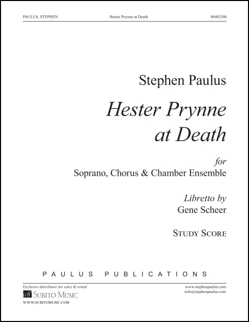 Hester Prynne at Death for Soprano, Chorus & Chamber Ensemble