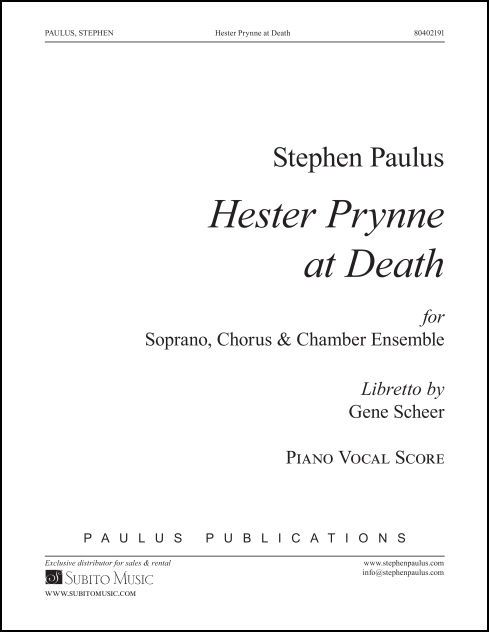 Hester Prynne at Death for Soprano, Chorus & Chamber Ensemble (Piano reduction)