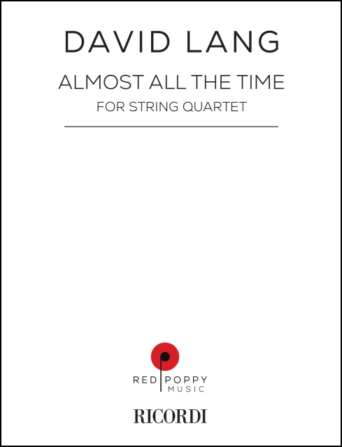 almost all the time, score for string quartet