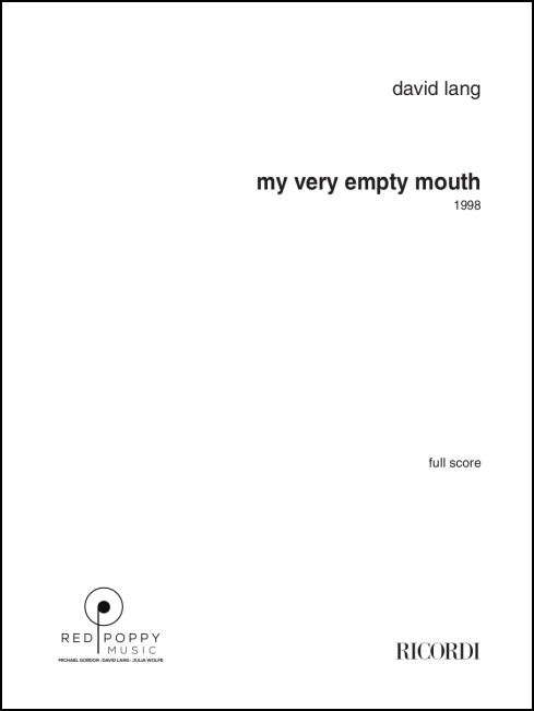 my very empty mouth for chamber ensemble - Click Image to Close