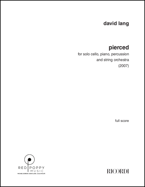 pierced for solo cello, solo piano, solo percussion & strings - Click Image to Close