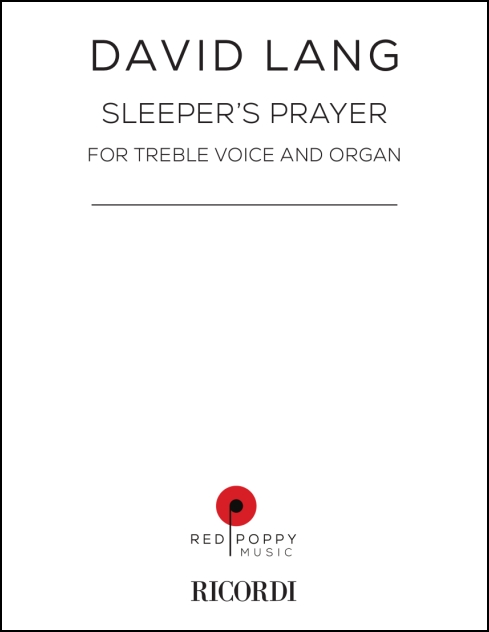 sleeper's prayer for treble voice & organ - Click Image to Close