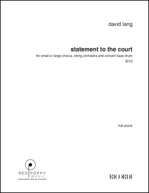 statement to the court for choir & orchestra - Click Image to Close