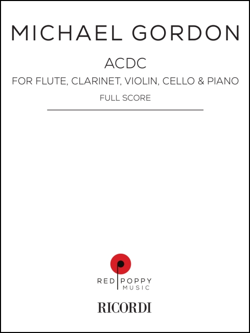 acdc, score for flute, clarinet, piano, violin and violoncello