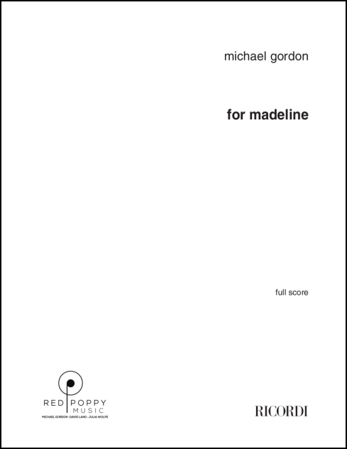 for Madeline for cl, pno, elec gtr, perc, vcl, bass - Click Image to Close