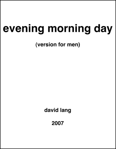 evening morning day for Men's Chorus