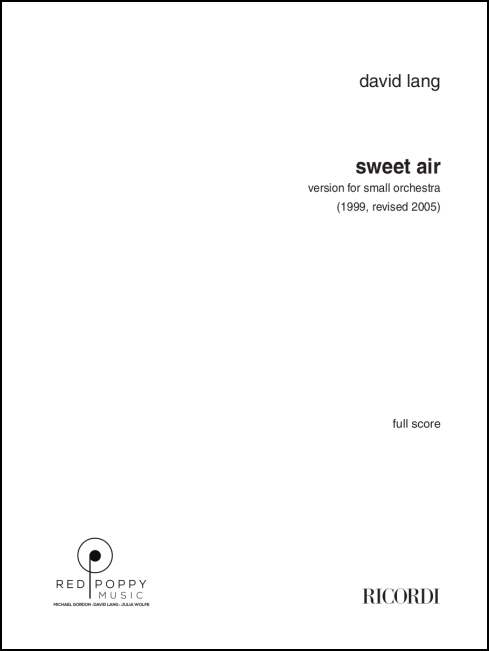 sweet air for version for small orchestra